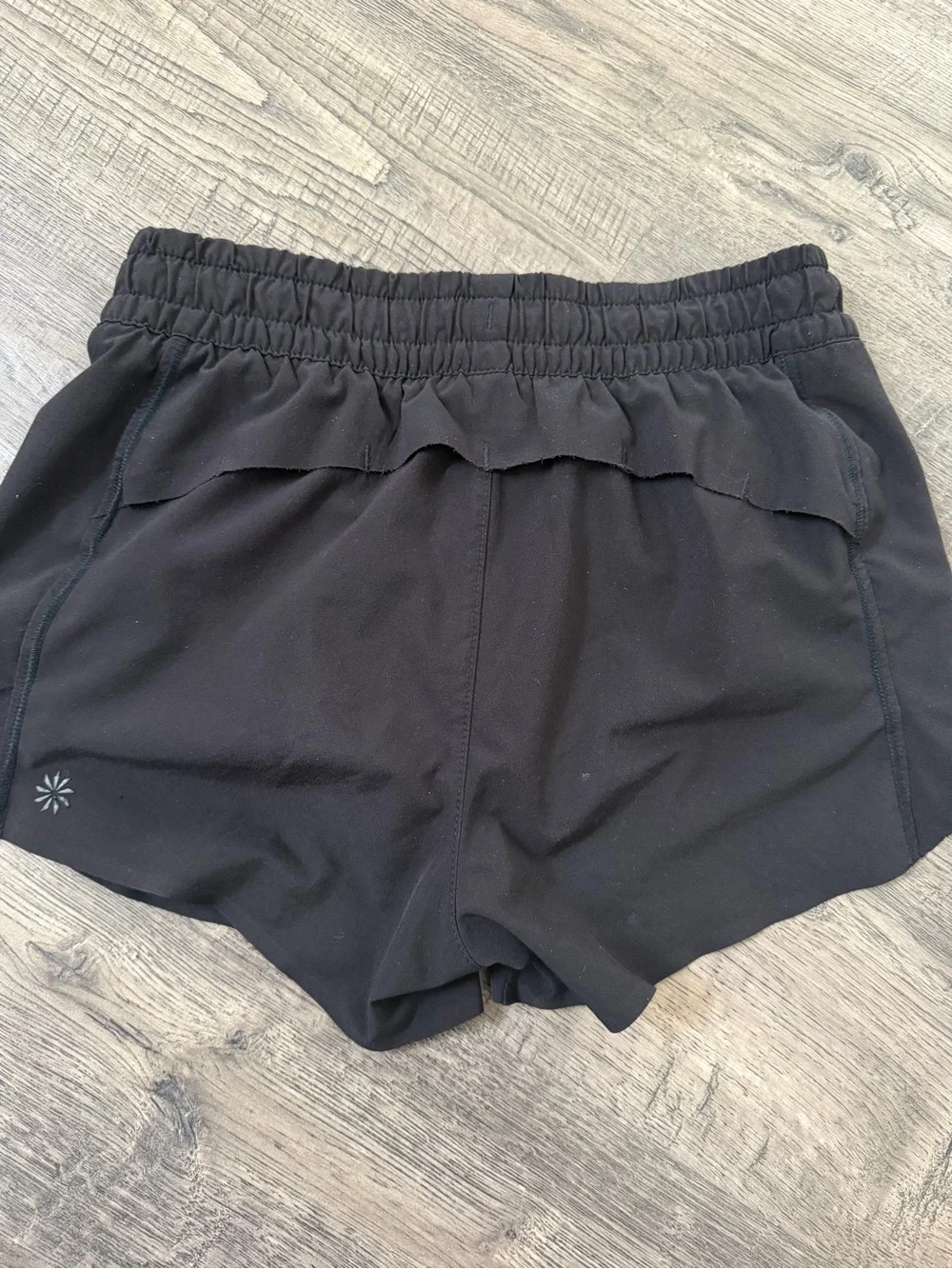 Athleta Black Girls' Running Shorts with Zipper Pocket